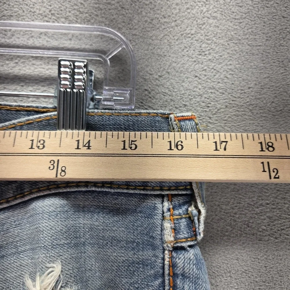 VTG True Religion Jeans Mens Joy Big T Bootcut Flare USA Altered Hem Fits 32x28